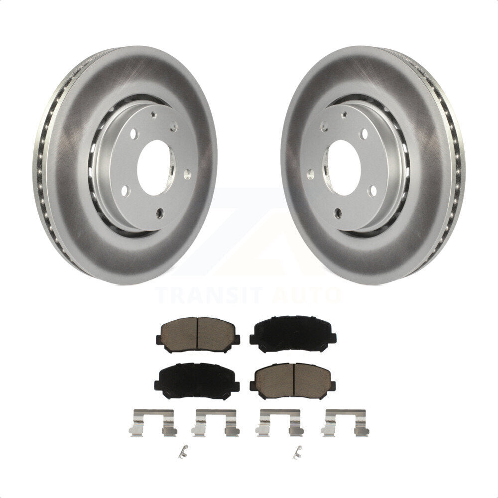 Front Coated Disc Brake Rotors And Ceramic Pads Kit For Mazda CX-5 KGC-100059 by Transit Auto