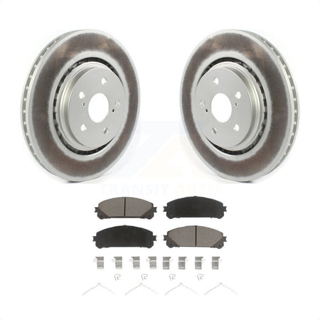 Front Coated Disc Brake Rotors And Ceramic Pads Kit For Lexus RX350 RX450h Toyota RX350L Camry RX450hL Avalon NX250 NX350 NX350h KGC-100069 by Transit Auto