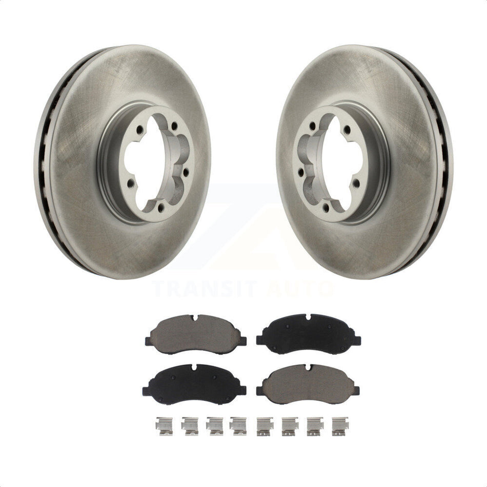 Front Coated Disc Brake Rotors And Ceramic Pads Kit For Ford Transit-350 HD KGC-100074 by Transit Auto