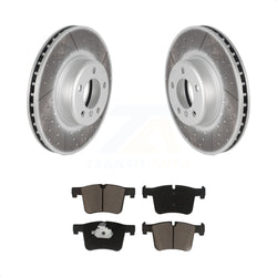 Front Coated Disc Brake Rotors And Ceramic Pads Kit For BMW 335i xDrive 435i 328i GT 328d 330i Gran Coupe KGC-100085