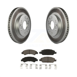 Front Coat Disc Brake Rotors Ceramic Pad Kit For Chevrolet Silverado 1500 GMC Sierra Tahoe Cadillac Yukon Suburban Escalade XL Classic XTS Avalanche ESV Express LD EXT Savana KGC-100099