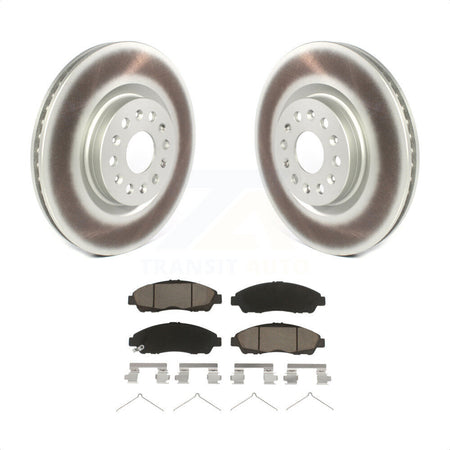 Front Coated Disc Brake Rotors And Ceramic Pads Kit For Cadillac XT5 Buick Enclave XT6 KGC-100100 by Transit Auto