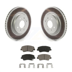 Front Coated Disc Brake Rotors And Ceramic Pads Kit For Kia Rio KGC-100103