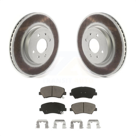 Front Coated Disc Brake Rotors And Ceramic Pads Kit For Kia Rio KGC-100103 by Transit Auto