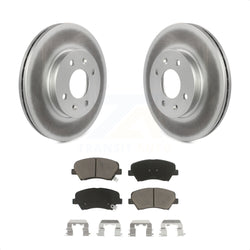 Front Coated Disc Brake Rotors And Ceramic Pads Kit For Hyundai Accent Kia Rio KGC-100104