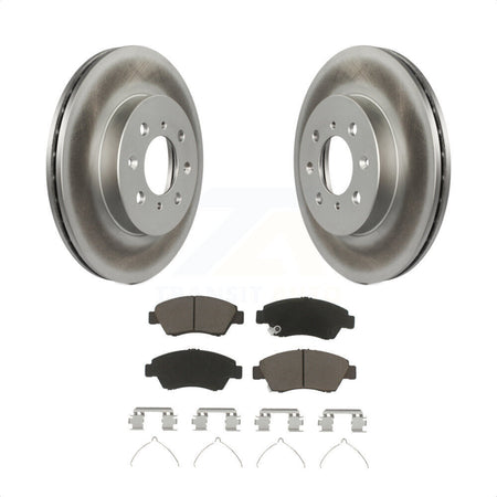 Front Coated Disc Brake Rotors And Ceramic Pads Kit For Honda Civic Fit del Sol KGC-100109 by Transit Auto