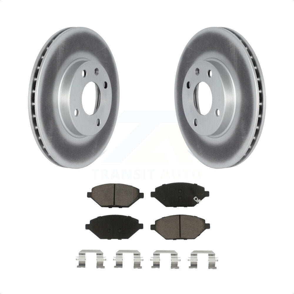 Front Coated Disc Brake Rotors And Ceramic Pads Kit For 2016-2021 Chevrolet Spark KGC-100110 by Transit Auto