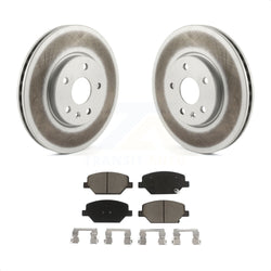 Front Coated Disc Brake Rotors And Ceramic Pads Kit For Buick Envision Cadillac XT4 KGC-100112
