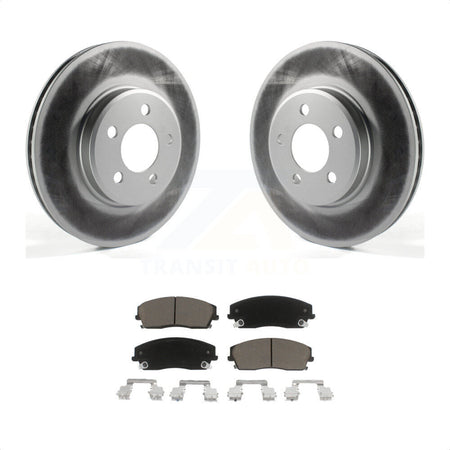 Front Coated Disc Brake Rotors And Ceramic Pads Kit For Dodge Charger Chrysler 300 Challenger Magnum KGC-100128 by Transit Auto