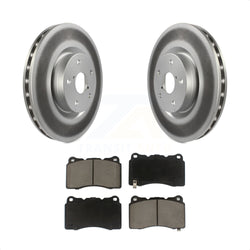 Front Coated Disc Brake Rotors And Ceramic Pads Kit For Subaru Impreza WRX STI KGC-100136