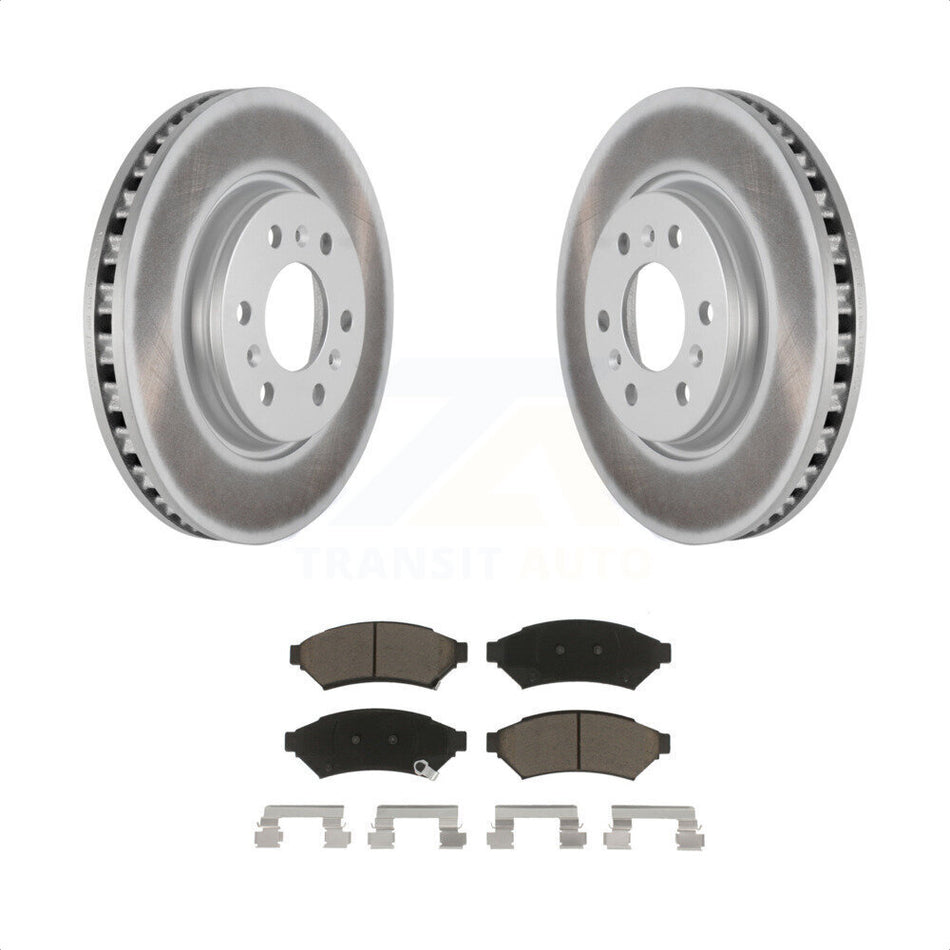 Front Coated Disc Brake Rotors And Ceramic Pads Kit For Chevrolet Uplander Buick Terraza Pontiac Montana Saturn Relay KGC-100152 by Transit Auto