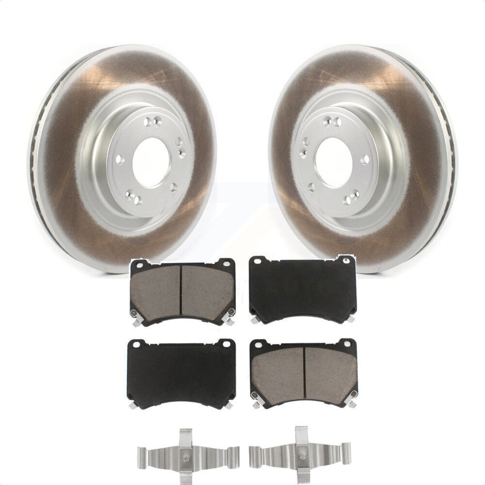Front Coated Disc Brake Rotors And Ceramic Pads Kit For Hyundai Genesis KGC-100153 by Transit Auto