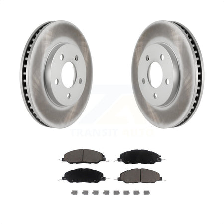 Front Coated Disc Brake Rotors And Ceramic Pads Kit For 2005-2010 Ford Mustang Base KGC-100157 by Transit Auto