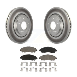 Front Coated Disc Brake Rotors And Ceramic Pads Kit For Honda Pilot Acura MDX Ridgeline KGC-100159