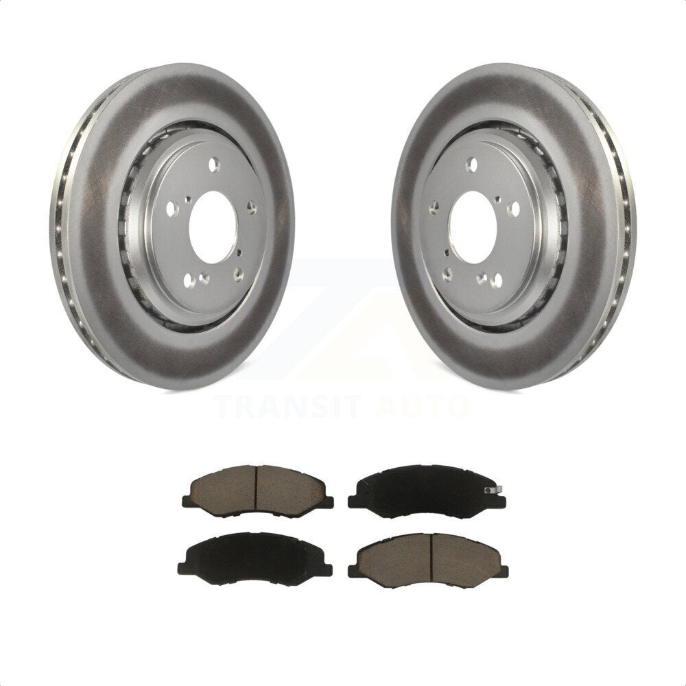 Front Coated Disc Brake Rotors And Ceramic Pads Kit For 2018-2023 Honda Odyssey KGC-100160 by Transit Auto