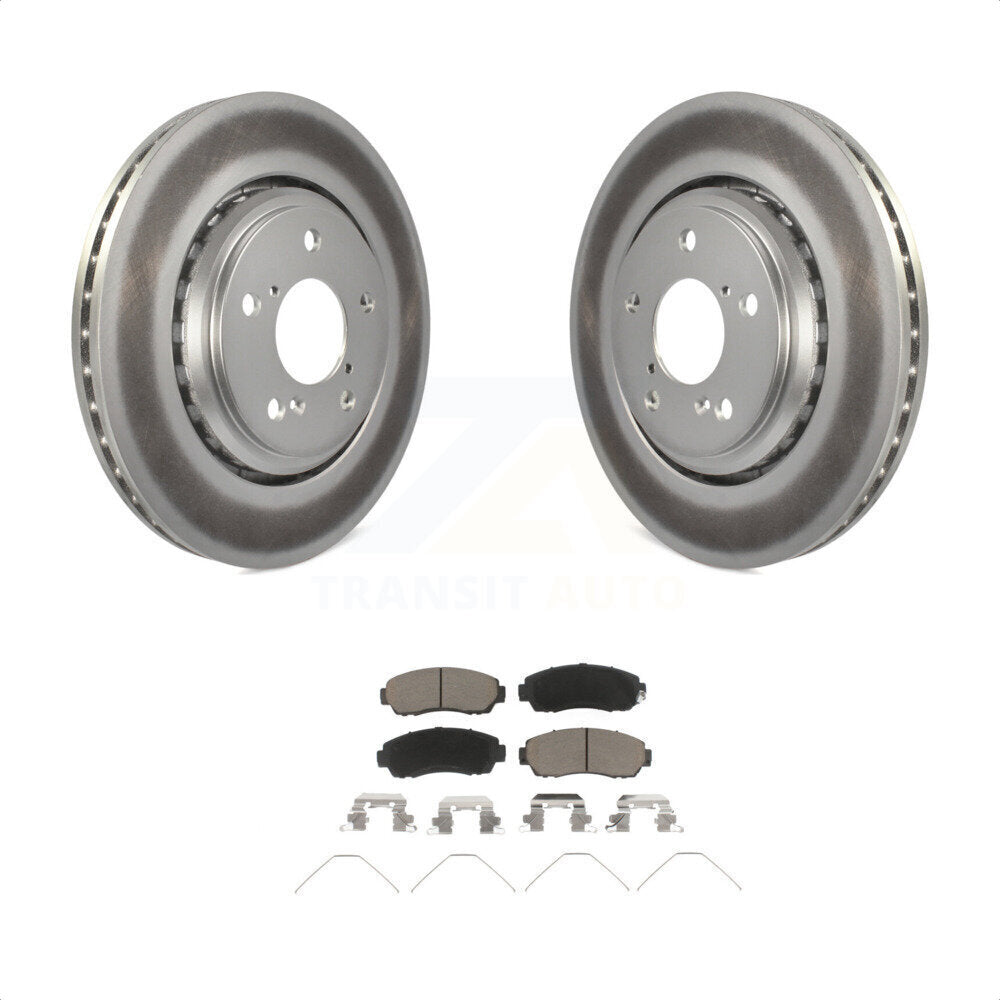 Front Coated Disc Brake Rotors And Ceramic Pads Kit For Honda Odyssey Passport KGC-100161 by Transit Auto