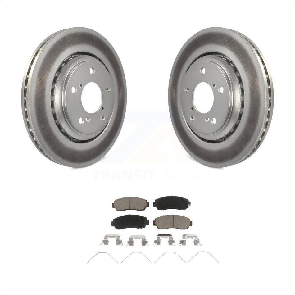 Front Coated Disc Brake Rotors And Ceramic Pads Kit For Honda Odyssey Passport KGC-100161 by Transit Auto