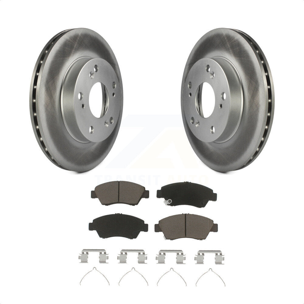 Front Coated Disc Brake Rotors And Ceramic Pads Kit For Honda Civic Acura RSX CR-Z KGC-100163 by Transit Auto