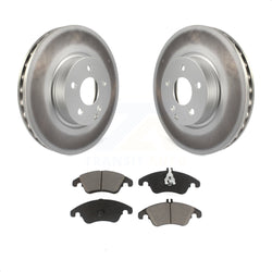 Front Coated Disc Brake Rotors And Ceramic Pads Kit For Mercedes-Benz E350 C300 C350 E400 E250 SLC300 KGC-100173