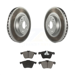Front Coated Disc Brake Rotors And Ceramic Pads Kit For 2008 Volvo V70 With 300mm Diameter Rotor KGC-100185
