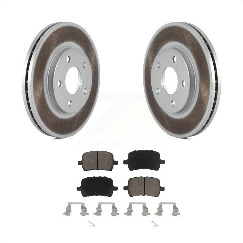 Front Coated Disc Brake Rotors And Ceramic Pads Kit For Chevrolet Malibu Pontiac G6 KGC-100192 by Transit Auto