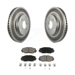 Front Coated Disc Brake Rotors And Ceramic Pads Kit For Toyota RAV4 Scion xB Prius V Lexus HS250h KGC-100198