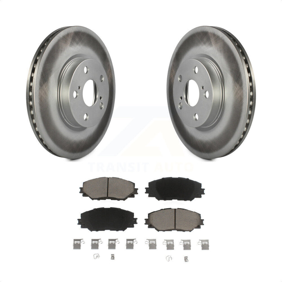 Front Coated Disc Brake Rotors And Ceramic Pads Kit For Toyota Corolla Scion xD Matrix Pontiac Vibe KGC-100200 by Transit Auto