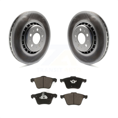 Front Coated Disc Brake Rotors And Ceramic Pads Kit For 2003-2014 Volvo XC90 With 336mm Diameter Rotor KGC-100205 by Transit Auto