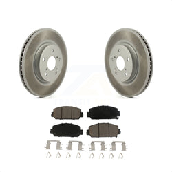 Front Coated Disc Brake Rotors And Ceramic Pads Kit For Honda CR-V KGC-100211