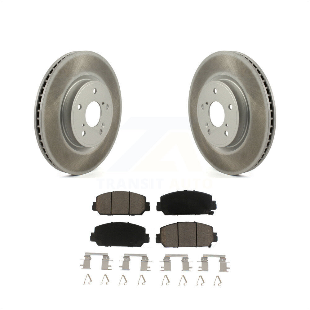 Front Coated Disc Brake Rotors And Ceramic Pads Kit For Honda CR-V KGC-100211 by Transit Auto