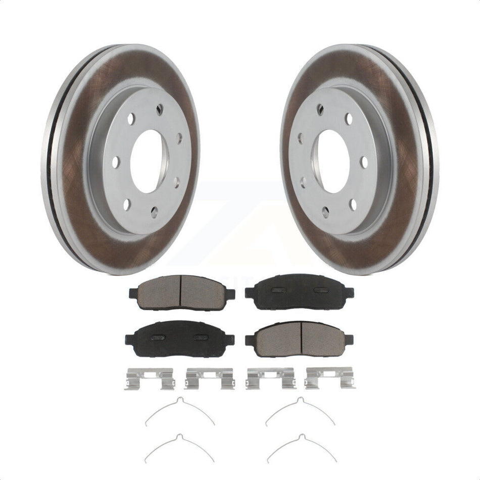 Front Coated Disc Brake Rotors And Ceramic Pads Kit For Ford F-150 Lincoln Mark LT 4WD KGC-100223 by Transit Auto