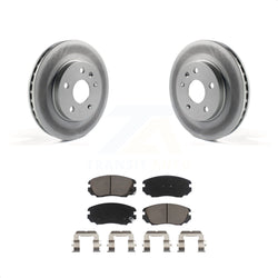 Front Coated Disc Brake Rotors And Ceramic Pads Kit For Chevrolet Malibu Buick LaCrosse Regal Limited KGC-100226