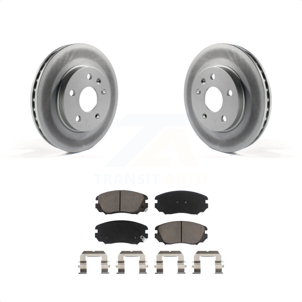 Front Coated Disc Brake Rotors And Ceramic Pads Kit For Chevrolet Malibu Buick LaCrosse Regal Limited KGC-100226 by Transit Auto