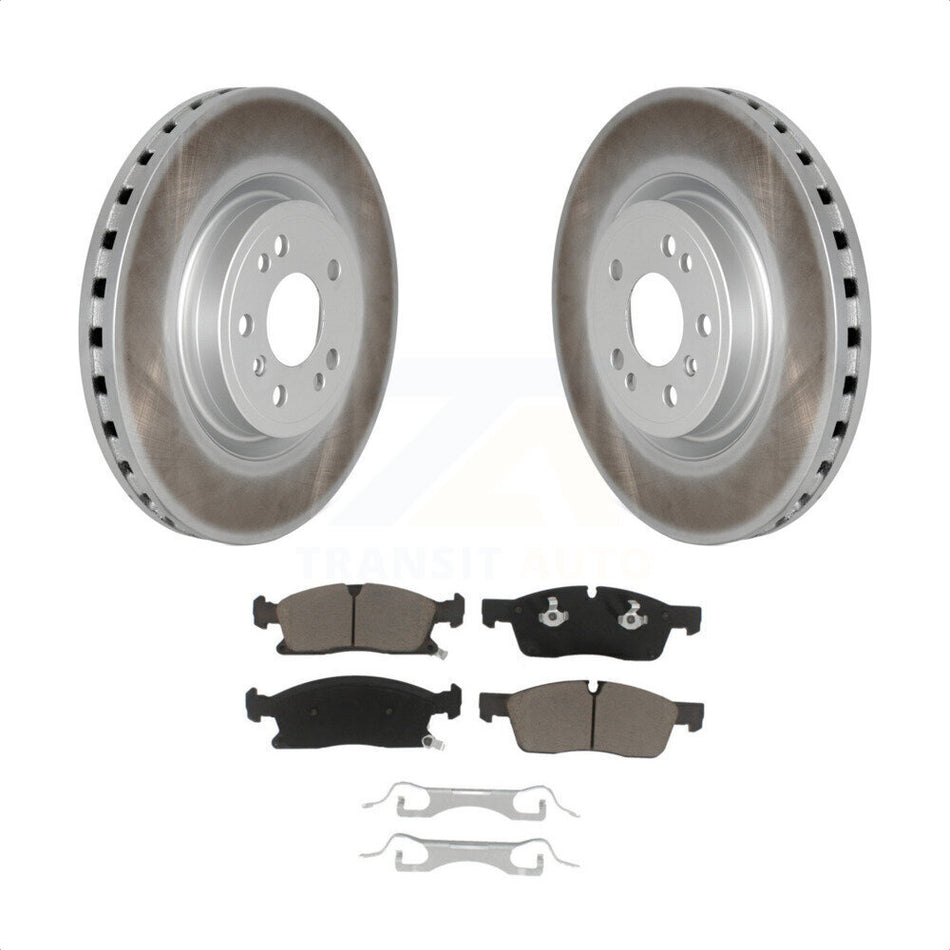 Front Coated Disc Brake Rotors And Ceramic Pads Kit For Mercedes-Benz ML350 GLE350 ML250 GLE300d KGC-100227 by Transit Auto