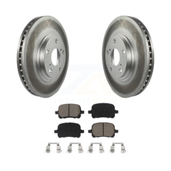 Front Coated Disc Brake Rotors And Ceramic Pads Kit For 1999-2001 Lexus RX300 KGC-100231