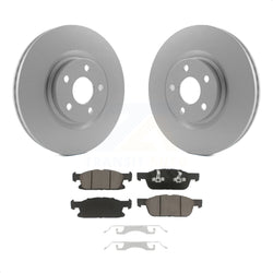 Front Coated Disc Brake Rotors And Ceramic Pads Kit For Ford Edge KGC-100232