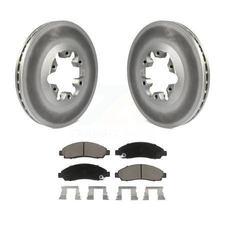 Front Coated Disc Brake Rotors And Ceramic Pads Kit For Chevrolet Colorado GMC Canyon Isuzu i-290 i-280 i-370 i-350 KGC-100246 by Transit Auto