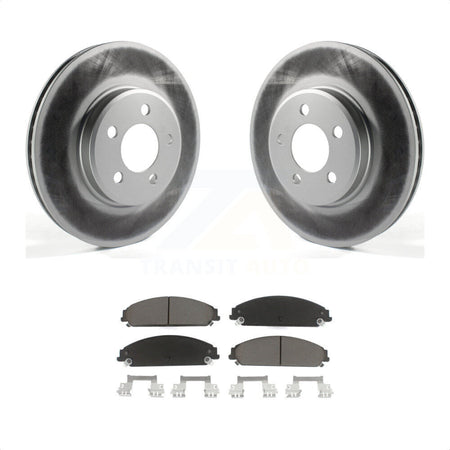 Front Coated Disc Brake Rotors And Ceramic Pads Kit For Dodge Charger Chrysler 300 Challenger KGC-100248 by Transit Auto