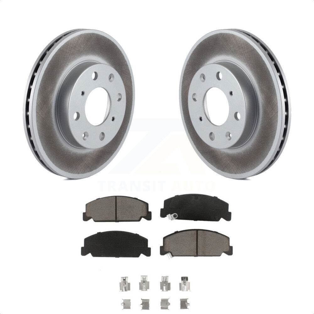 Front Coated Disc Brake Rotors And Ceramic Pads Kit For Honda Civic del Sol CRX KGC-100249 by Transit Auto