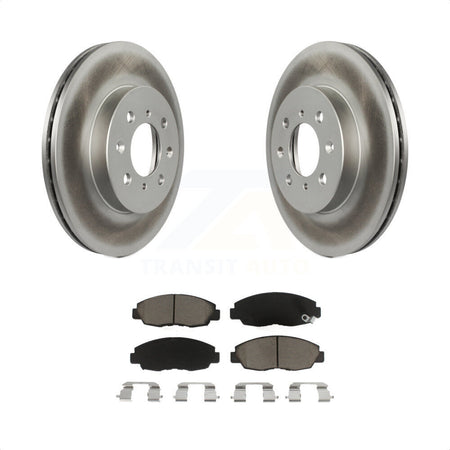 Front Coated Disc Brake Rotors And Ceramic Pads Kit For Honda Civic Insight Acura EL KGC-100250 by Transit Auto