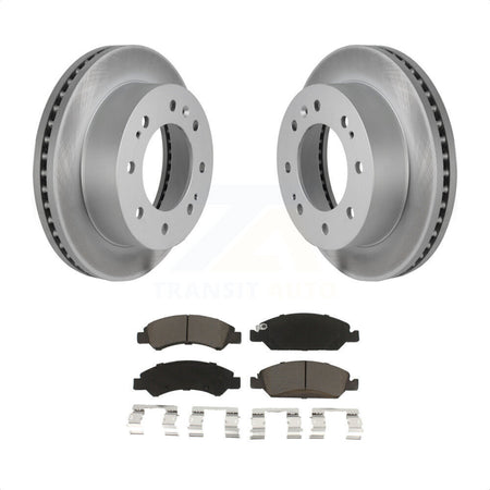 Front Coated Disc Brake Rotors And Ceramic Pads Kit For Chevrolet Silverado 1500 Suburban KGC-100259 by Transit Auto