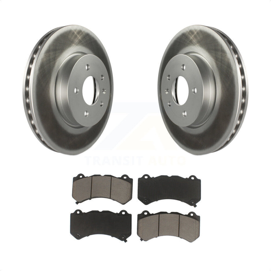 Front Coated Disc Brake Rotors And Ceramic Pads Kit For Cadillac ATS V KGC-100262 by Transit Auto