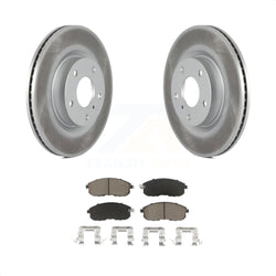 Front Coated Disc Brake Rotors And Ceramic Pads Kit For INFINITI G35 Nissan 350Z KGC-100273