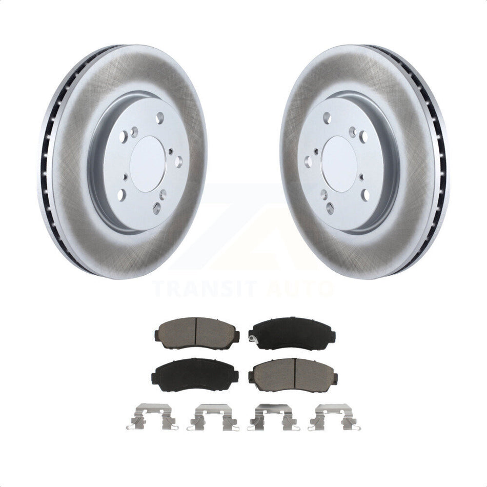 Front Coated Disc Brake Rotors And Ceramic Pads Kit For 2005-2010 Honda Odyssey KGC-100278 by Transit Auto