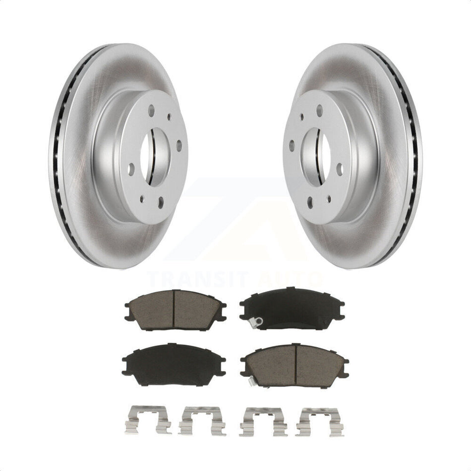 Front Coated Disc Brake Rotors And Ceramic Pads Kit For 2000-2005 Hyundai Accent KGC-100279 by Transit Auto