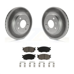 Front Coated Disc Brake Rotors And Ceramic Pads Kit For Hyundai Accent Kia Rio Rio5 KGC-100281