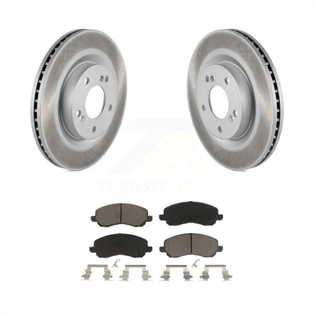 Front Coated Disc Brake Rotors And Ceramic Pads Kit For Mitsubishi Galant Eclipse KGC-100300 by Transit Auto