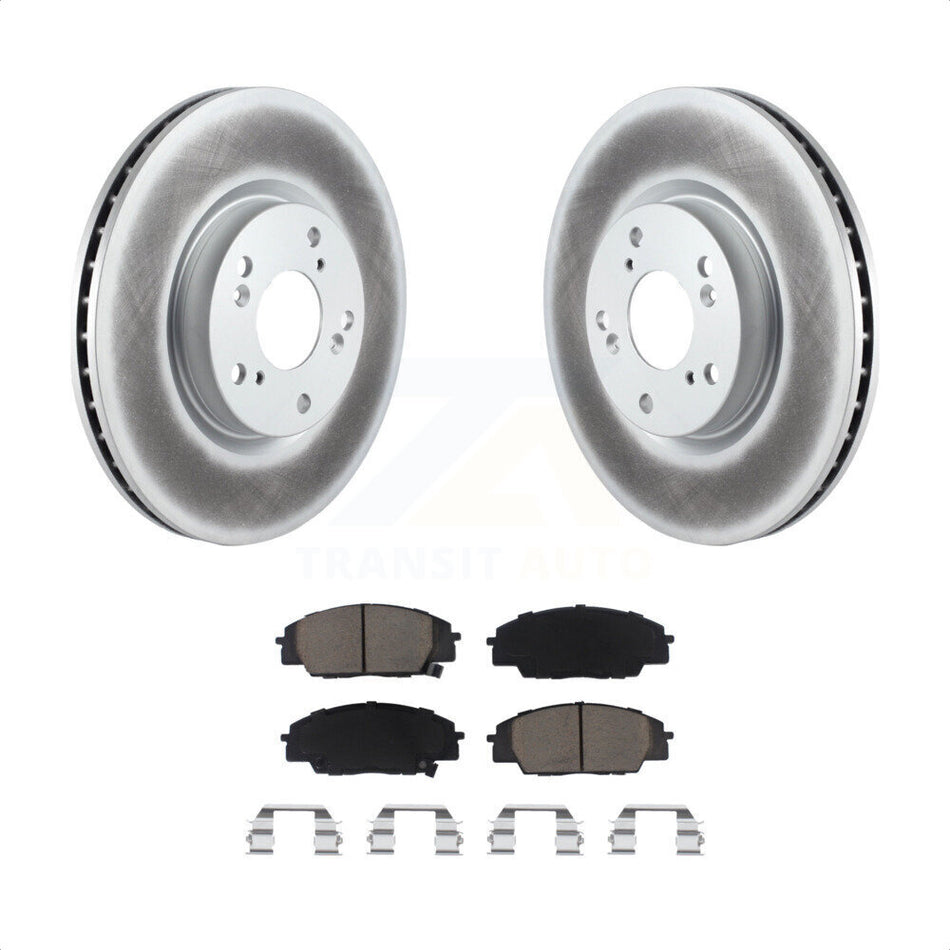 Front Coated Disc Brake Rotors And Ceramic Pads Kit For Honda Civic Acura RSX CSX KGC-100305 by Transit Auto