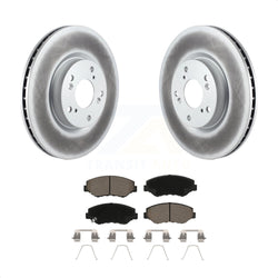Front Coated Disc Brake Rotors And Ceramic Pads Kit For Honda Civic CR-V Acura ILX KGC-100308