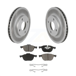 Front Coated Disc Brake Rotors And Ceramic Pads Kit For 2004 Ford Focus LX Mid High SE ZTS ZTW ZX3 ZX5 From 04 05 KGC-100330